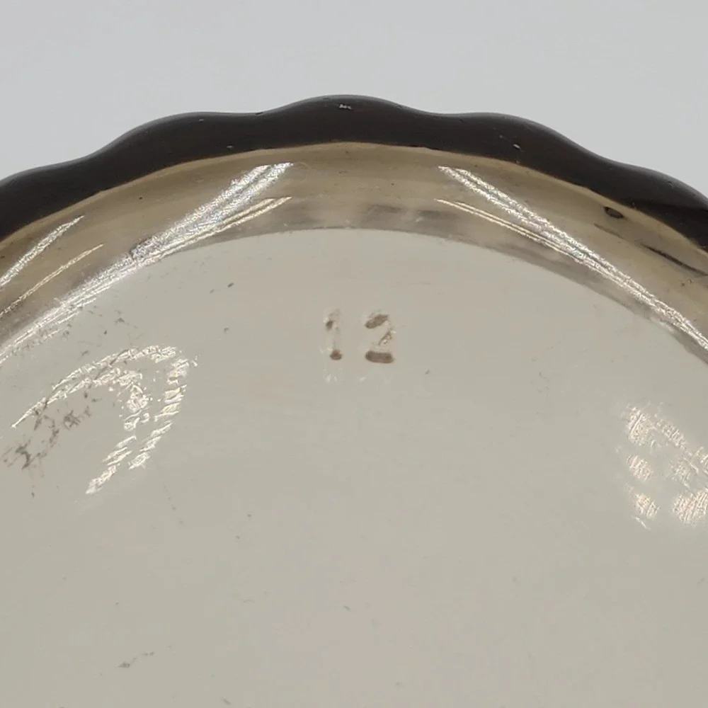 Vintage Arcopal France Ramekin Brown Ribbed Glass Creme Brulee Prep Bowl 3.25